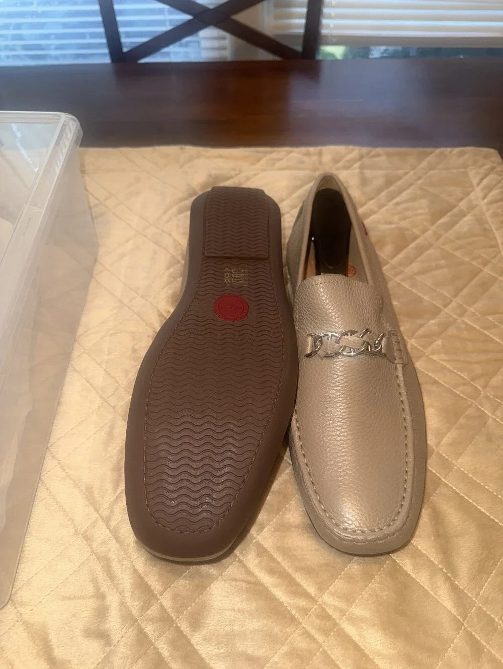 Light Pink Men's Brogue Derby Shoes